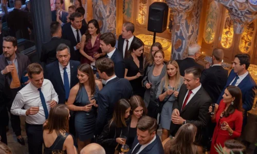 Business guests enjoying corporate entertainment in Barcelona Business guests enjoying corporate entertainment in Barcelona