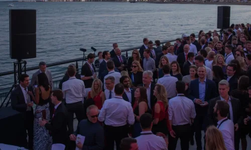 Seaside corporate event in Barcelona with live band Seaside corporate event in Barcelona with live band